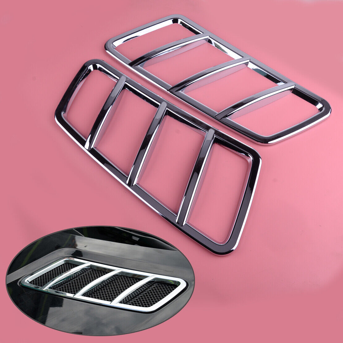 2x Engine Hood Air Vent Outlet Cover Trim Fit For Mercedes-Benz ML GL GLE GLS ld