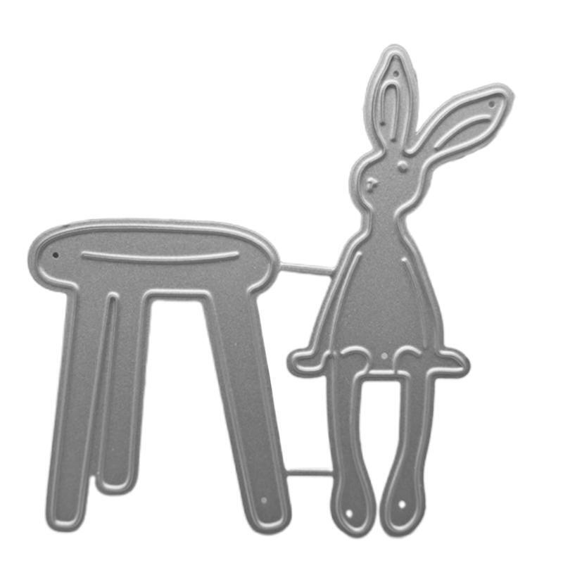 Cartoon Easter Bunny Cutting Dies for DIY Card Making Journaling Decorations