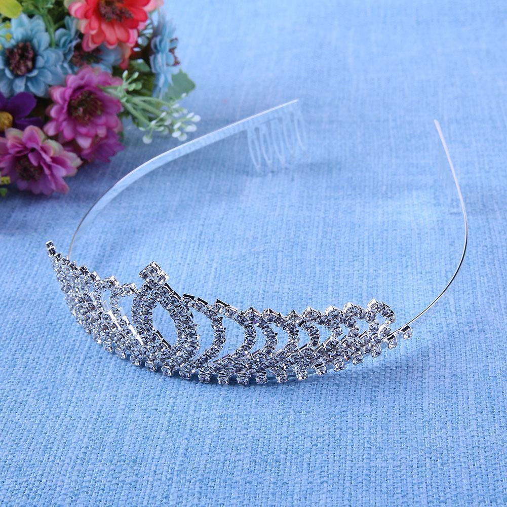 Bride Crystal Crown Heart-Shaped Headdress Romatic Elegant Luxury Jewelry