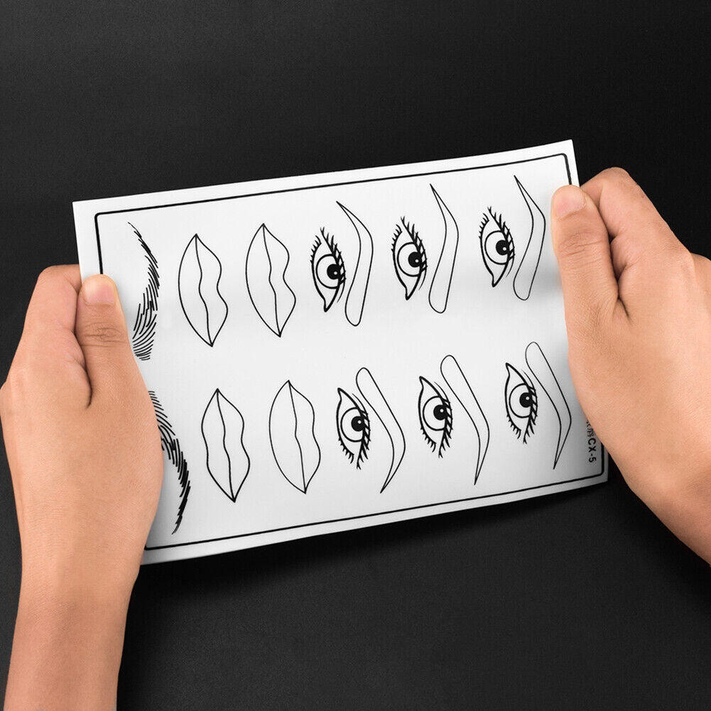 6pcs Set Tattoo Practice Skin Permanent Makeup Eyebrows Beginner Training
