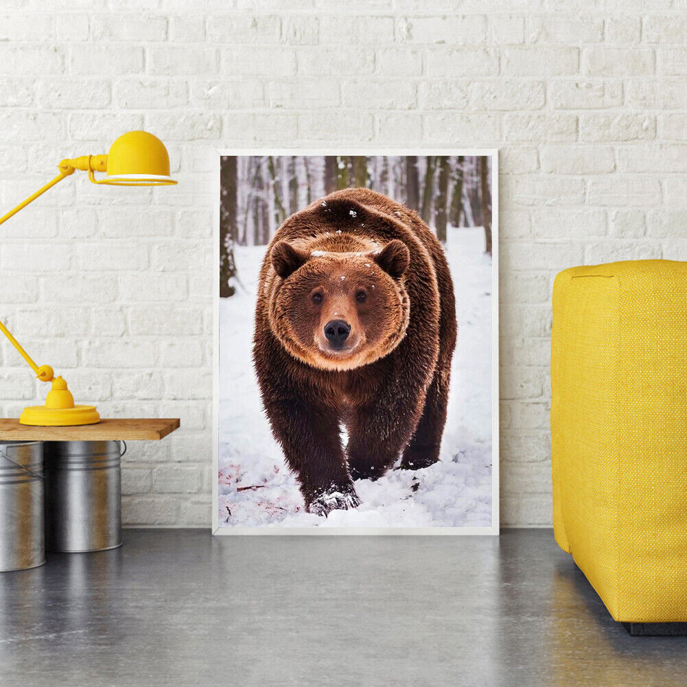 Animal Bear Full Drill Diamond Painting Rhinestone Beaded Craft Mosaic Kit