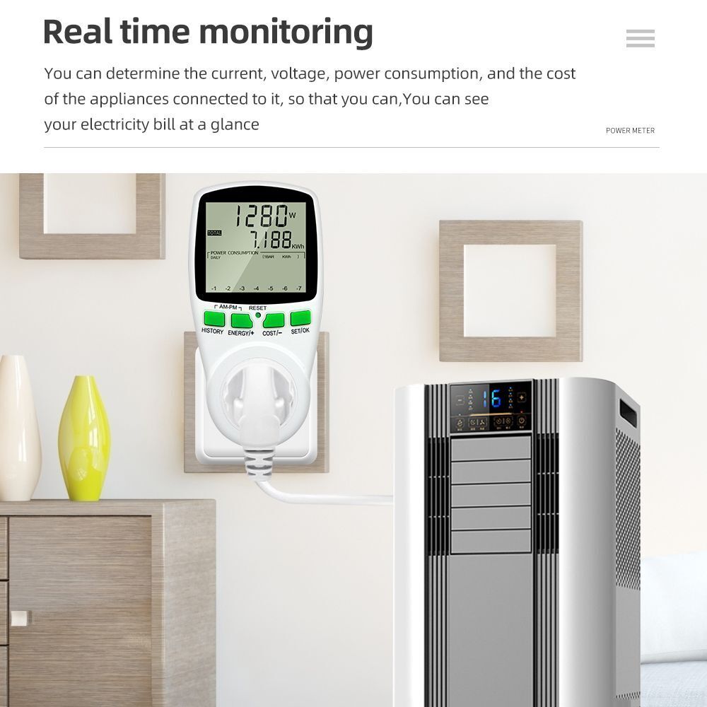 Analyzer Energy Monitor Electricity Meter Socket Power Meter Power Consumption