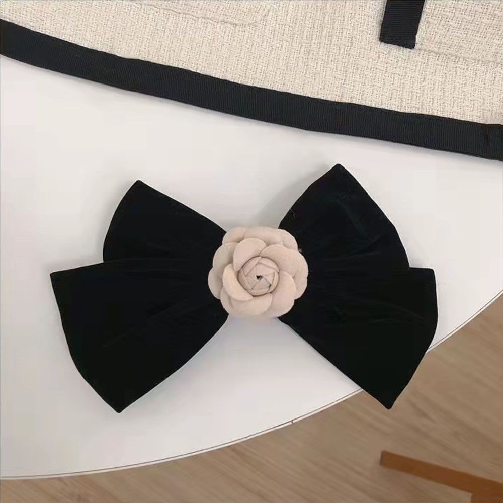 Barrette Women Hairgrip Headdress Bow Hairpins Hair Clips Camellia Flower