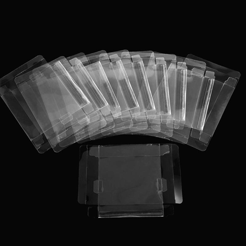10PCS/lot for GB GBA GBC Box Clear Plastic Box Protectors Sleeve Video Game Boxe