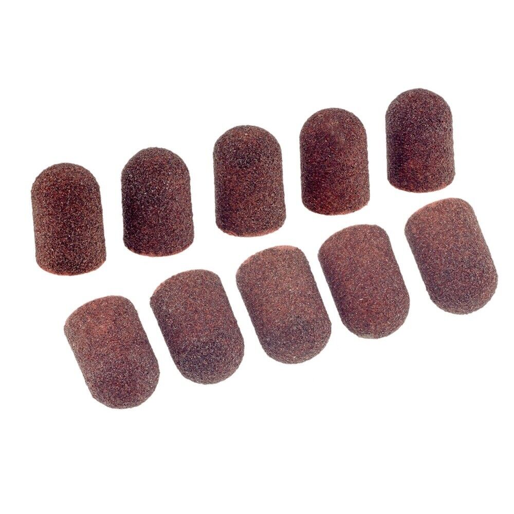 10Pcs Nail Salon Manicure Pedicure Sanding Caps Replacement Callus Surface File