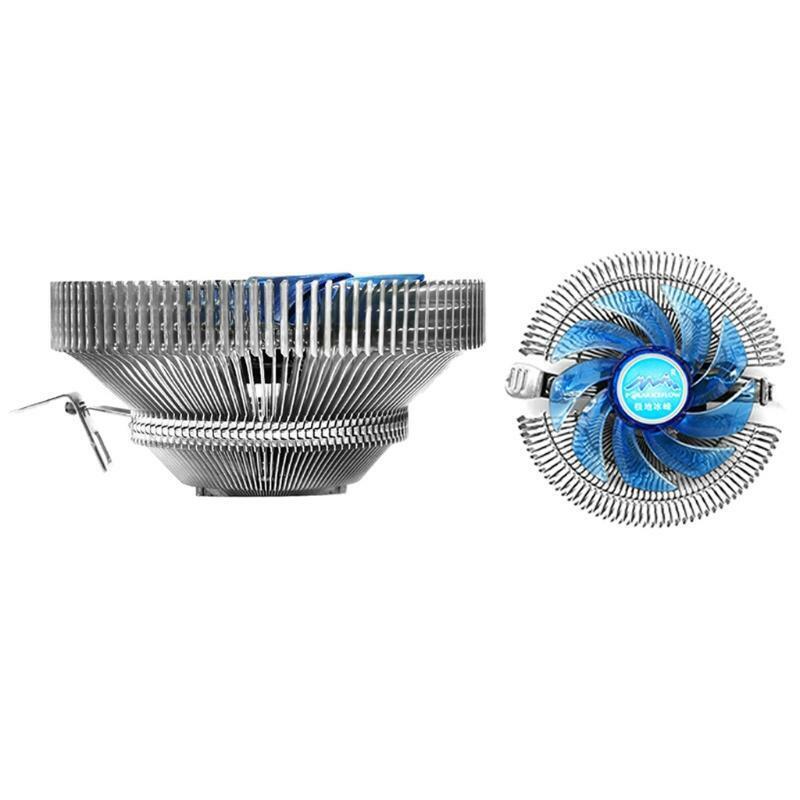 Aluminum Fins CPU Radiator Ultra Quiet Case Fan Copper Heat Pipe Cooler 12V-3Pin