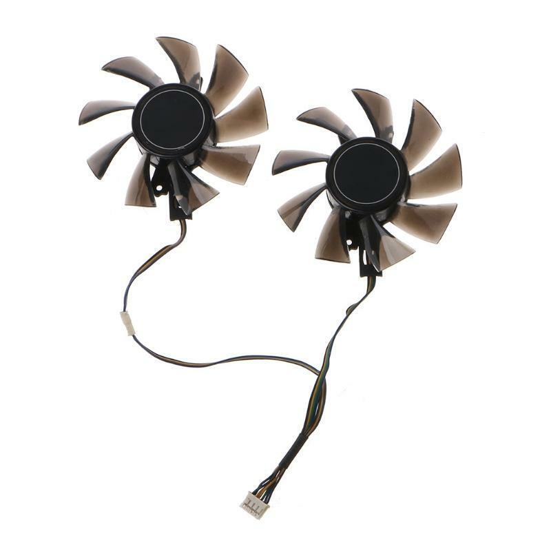 2PC T128010SU 4Pin Graphics Card Cooling VGA Fan for Gigabyte GTX 1060 12V 0.35A