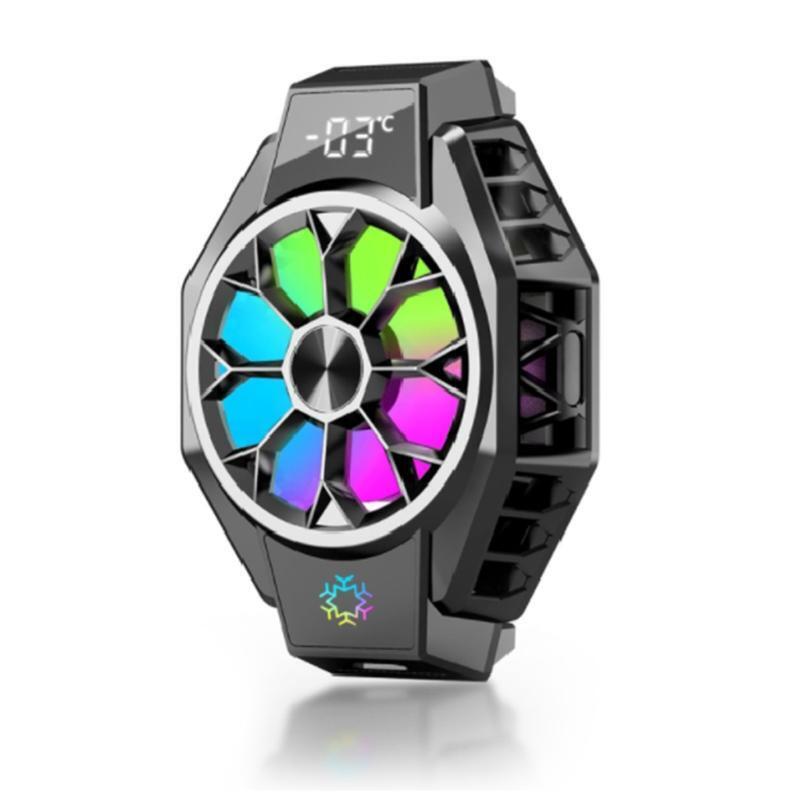 Portable Cooling Fan Color with LED Temperature Display Screen for Mobile Phone