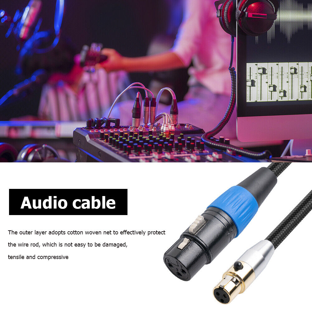 3 Pin Converter Adapter Mini XLR Female to XLR Female Audio Cable (5m)