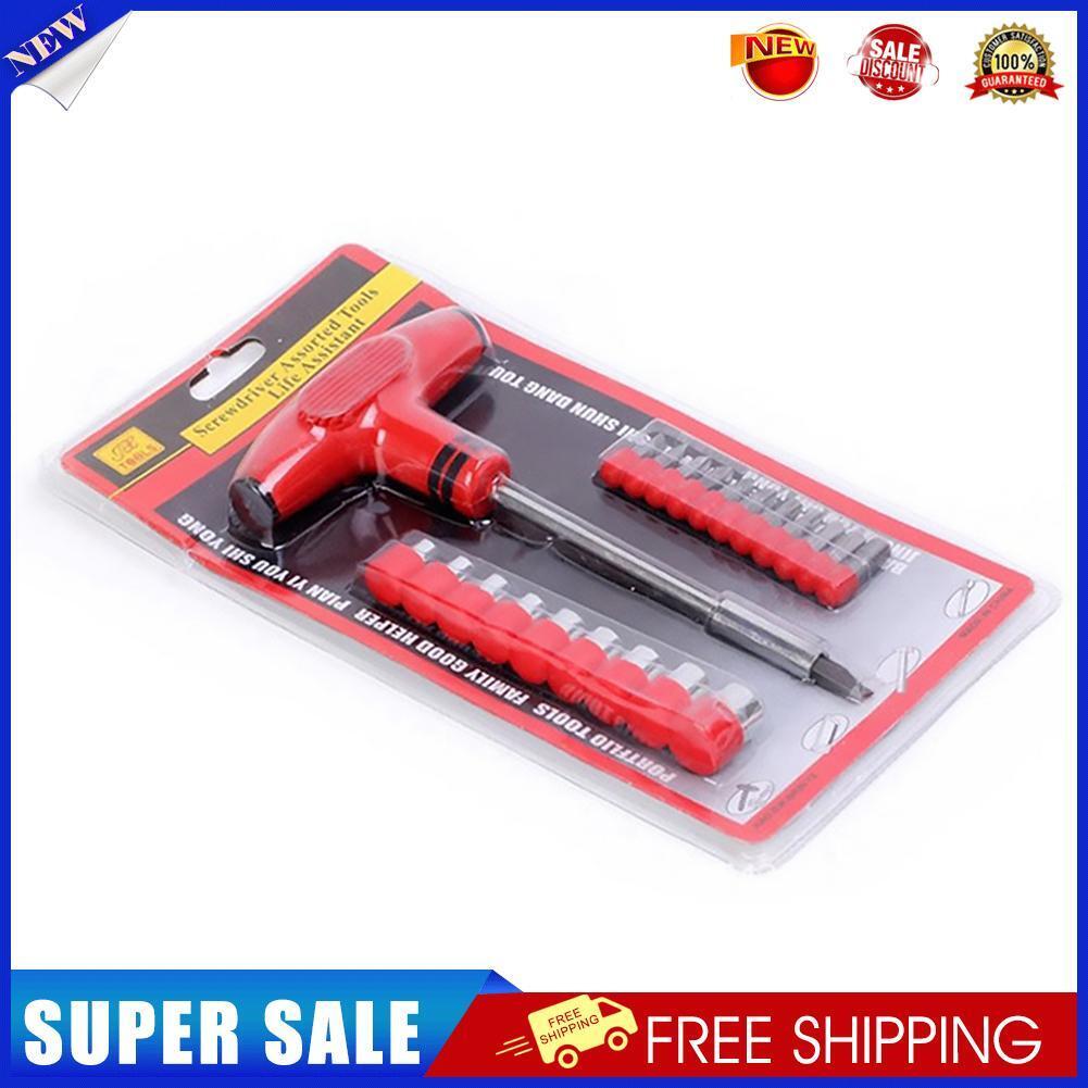 24pcs T-Handle Screwdriver Set Bits with Hex Head Drill Head Kit w/Sockets