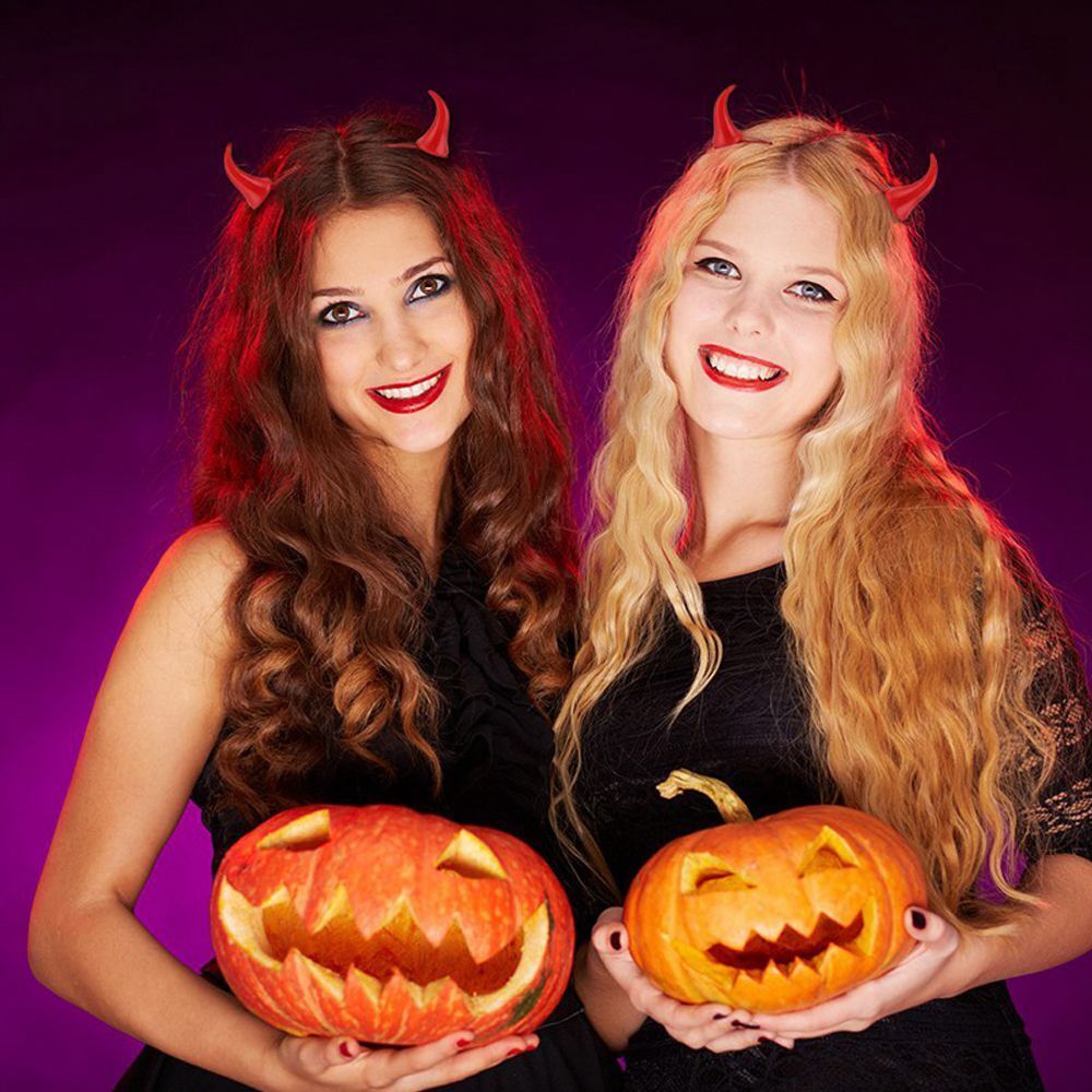 Ghost Hat Red Horns Ears Hairpin Halloween Hair Clips Devil Hair Barrettes