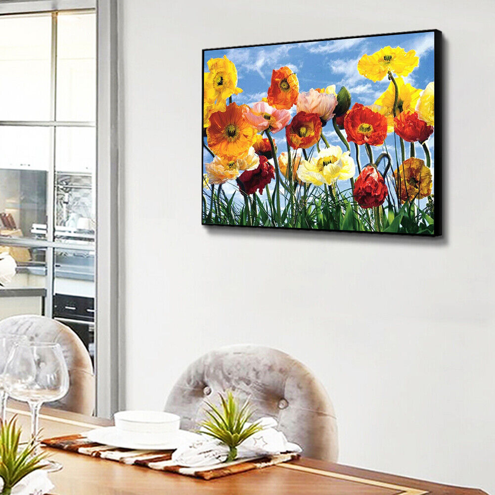 Colorful Flower 5D DIY Full Round Drill Diamond Painting Rhinestone Picture