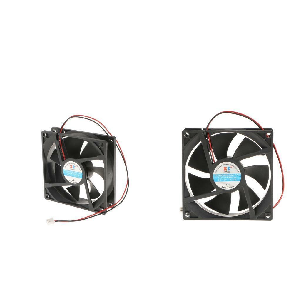 2Pieces 92mm  12V  CPU Computer Cooling   cable 2Pin