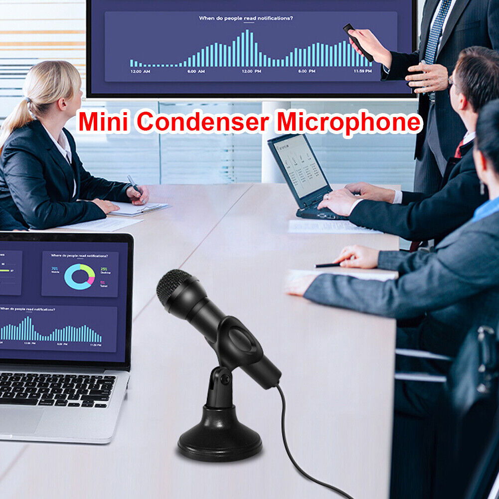 MB-M02 Portable Mini Wired Cardioid Microphones with Stand for Phone Laptop
