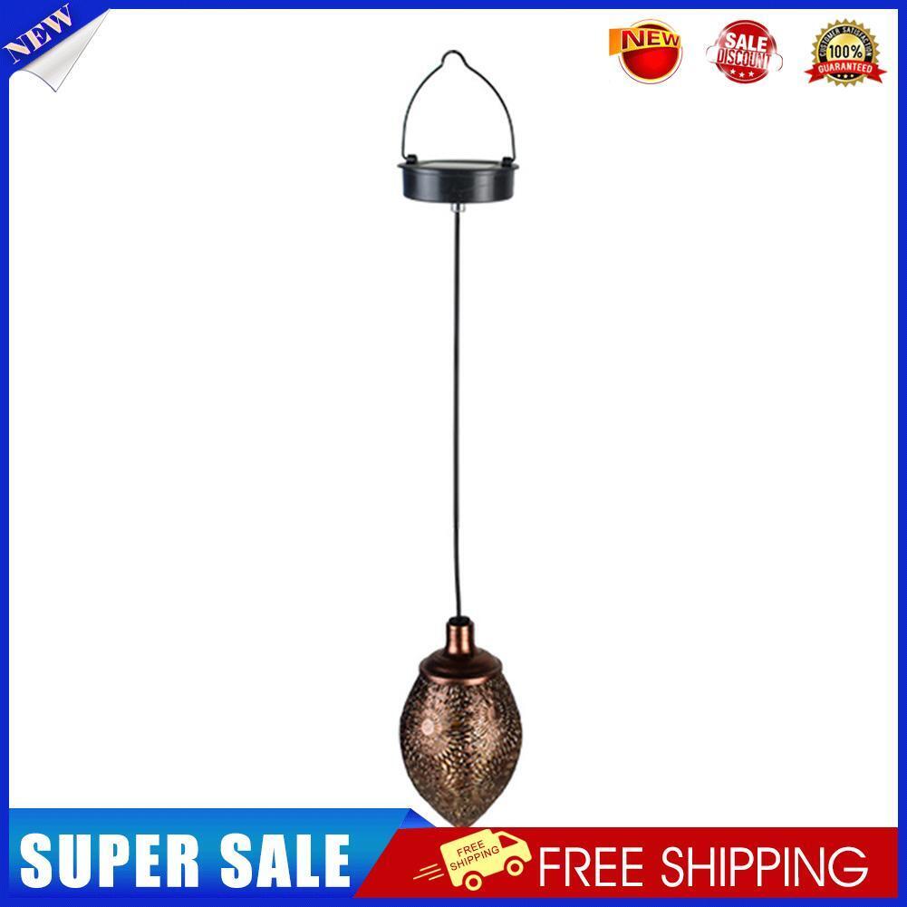 Wrought Iron Solar Light Chandelier Waterproof Garden Lawn Projection Lamps