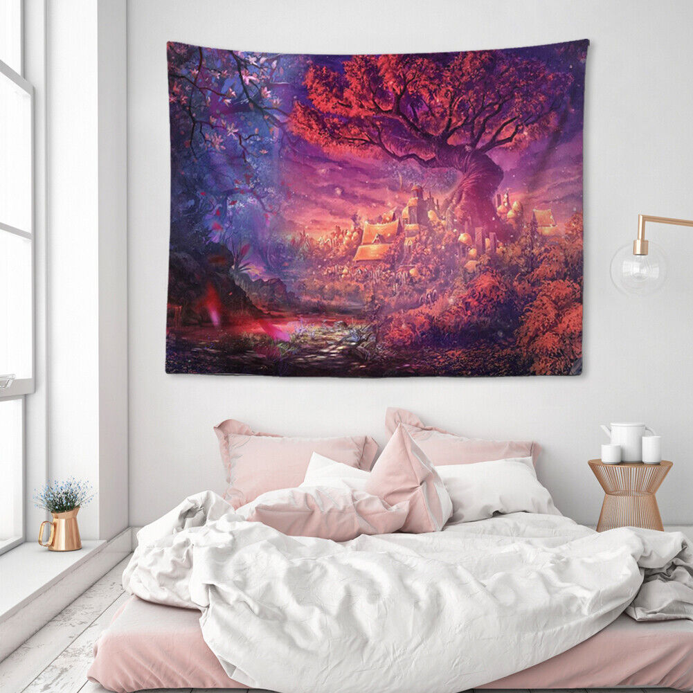 Dream World Hanging Tapestry Wall Art Dorm Carpet Bedspread Throw Covers