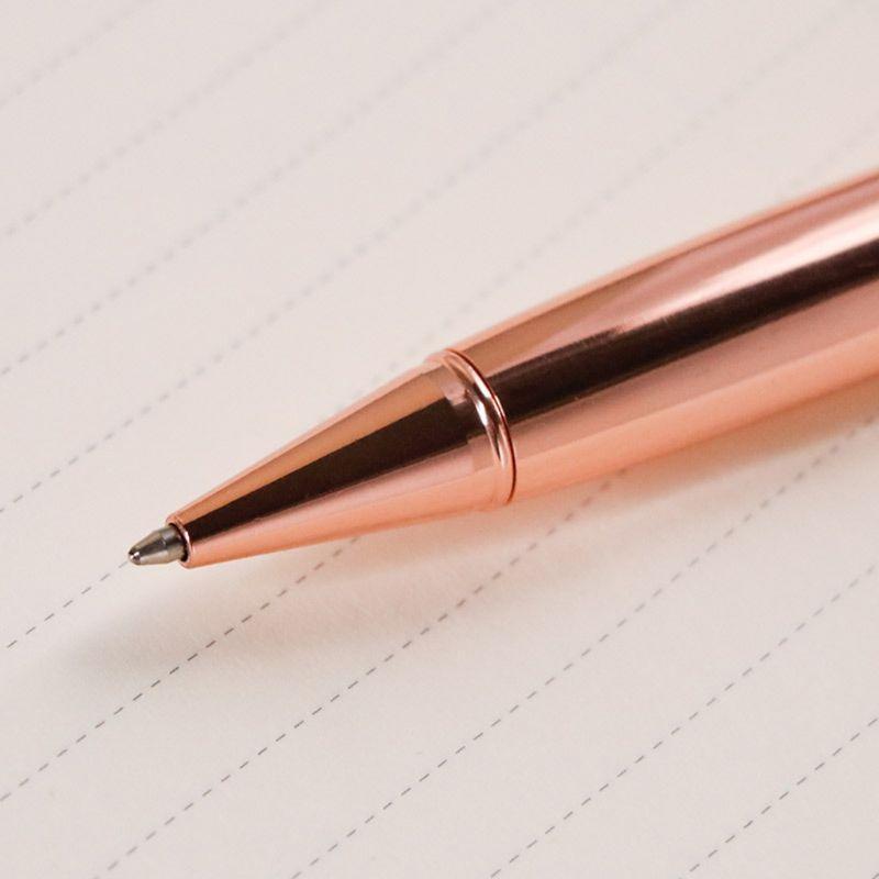 Luxury 1.0mm Metal Bling Sequin Ballpoint Pen Signature Writing Pens Black Ink