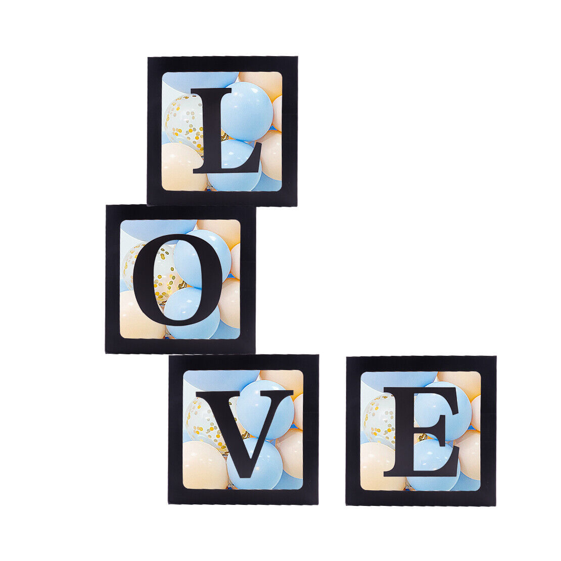 DIY Letter L O V E Cube Balloon Gift Boxes Baby Shower Birthday Party Decor
