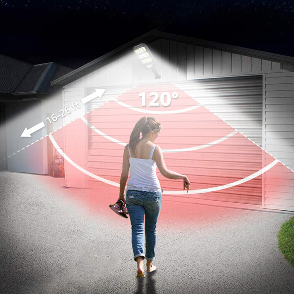 279LED Solar Light Outdoor 3 Modes Optical Motion Sensor Garden Wall Lamp