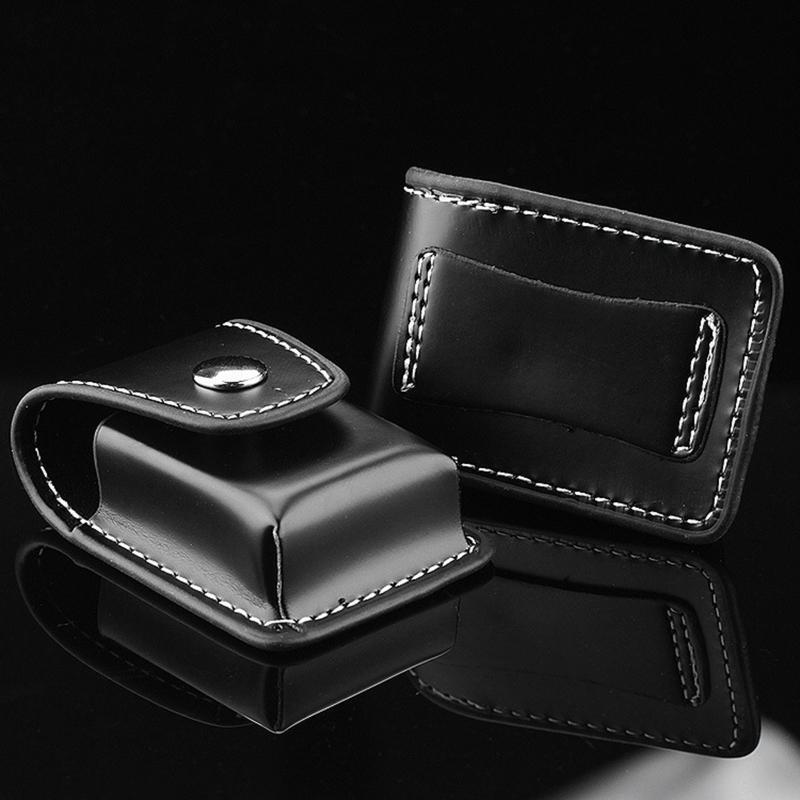 PU Leather Lighters Bag Windproof Oil Lighters Protective Cover Pouch Storage