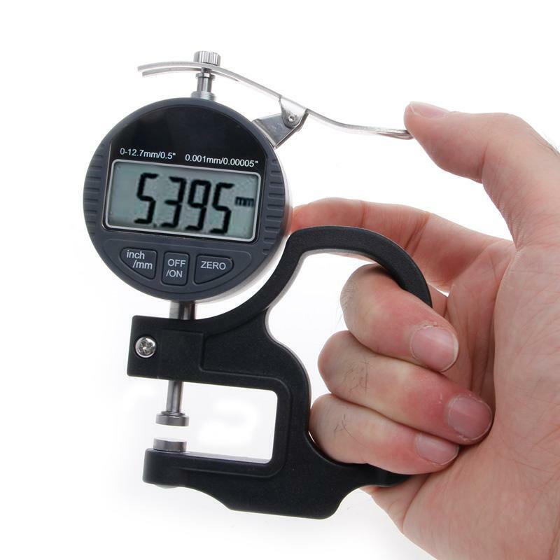 Digital Micrometer 0.001 12.7mm Electronic Thickness Gauge Depth LCD Measurement