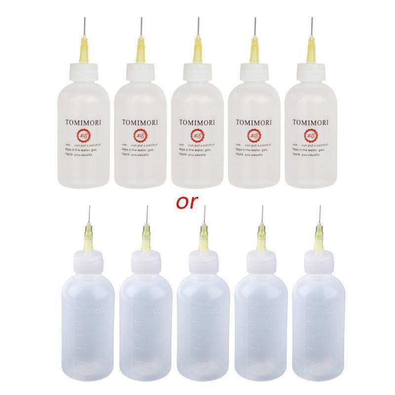 5 Pcs Empty Glue Bottle Precision Tip Applicator Bottles for for DIY Craft Tools