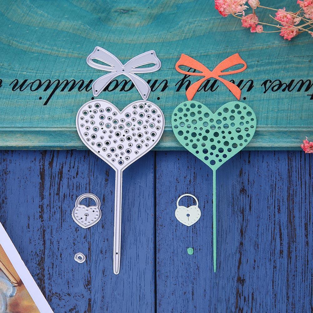 Heart DIY Cutting Dies Stencils Scrapbook Embossing Album Card Gifts (4pcs)
