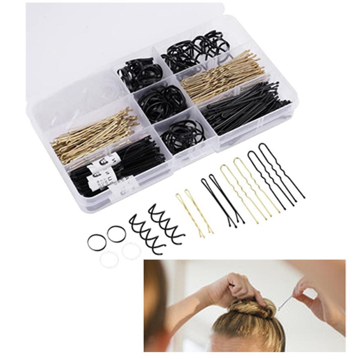 343 Count Metal Hair Pins Hair Clips Kit Portable for Women Girls Hair Styling