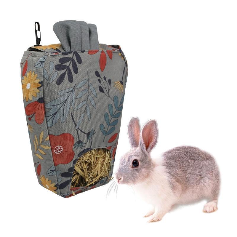 Hay Feeder for Guinea Pigs Bunny Hay Feeding Bags Small Animal Feeder Sack