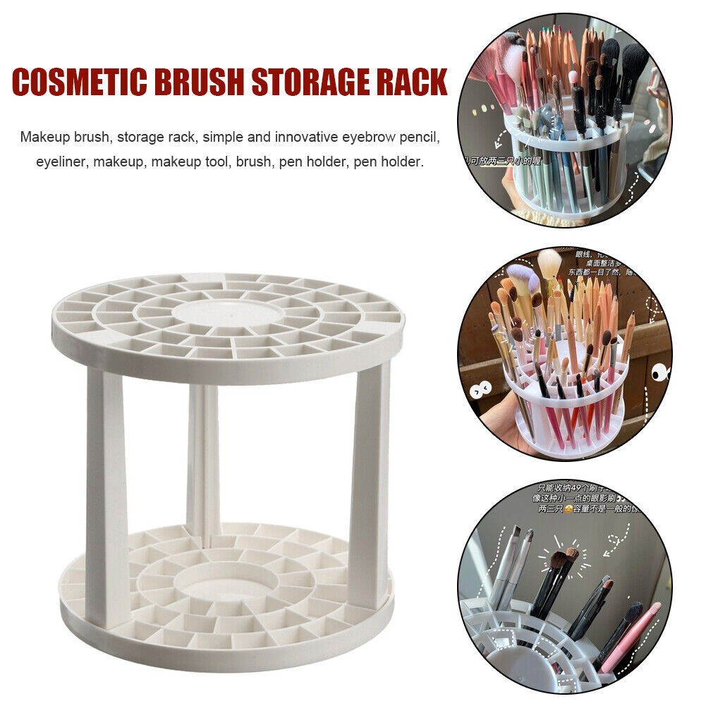 Portable Eyebrow Pencil Makeup Brush Holder Stand Cosmetic Desk Organizer