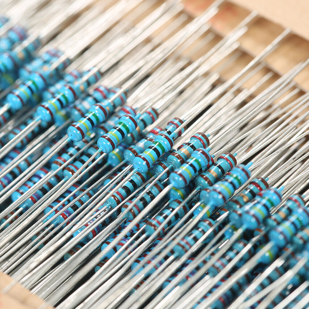 2600 Pcs 130 Values 1/4W 0.25W 1% Metal Film Resistors Assorted Pack Kit