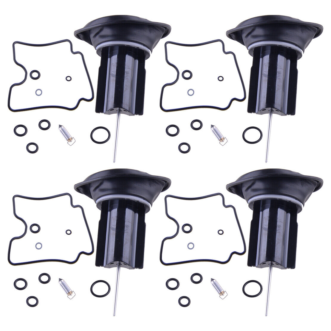 4 x Carburetor Diaphragm Repair Kit Fit For Yamaha V-Star 1100 XVS1100 1999-2007
