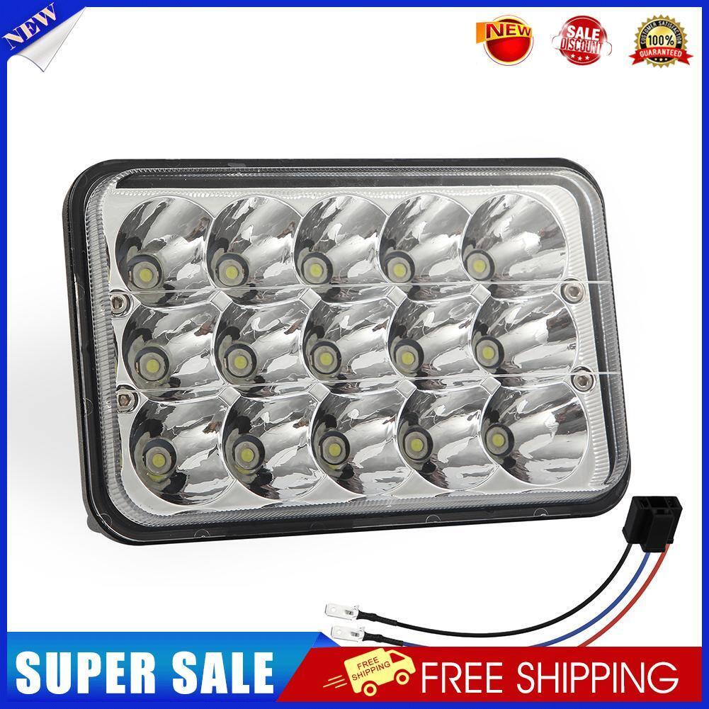 150W 4X6 inch Truck LED Headlight DRL 15000LM 6000K Square Lamp for SUV