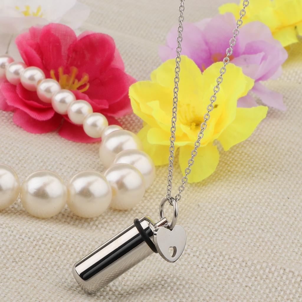 Charm Cremation Jewelry Ashes Keepsake Memorial Urn Necklace with  Heart