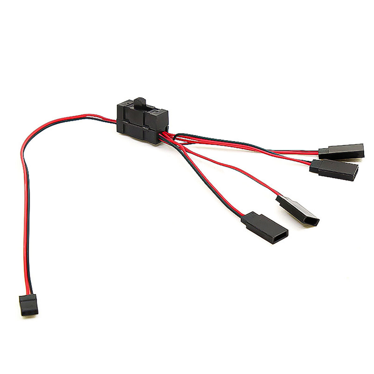R14 4-way LED Y Cable with Switch Lamp Wire for TRX-4 SCX10 RC Crawler Car Truck