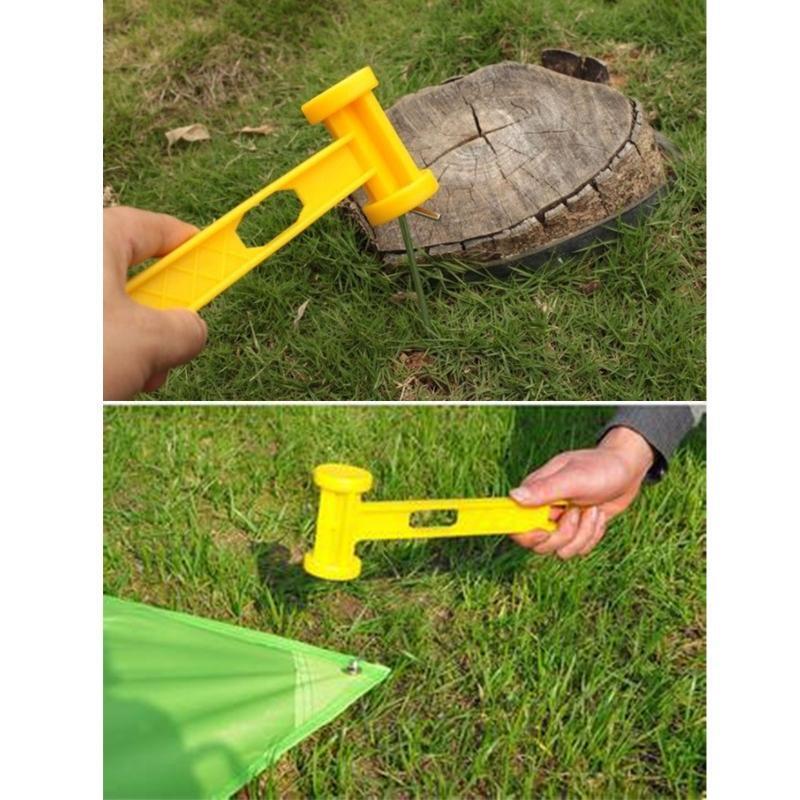 Camping Hammer Portable Hammer with Ergonomically Handle Outdoor Tent Peg Mallet