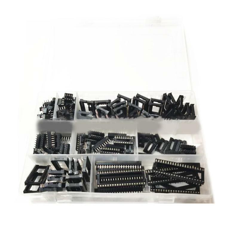 122Pcs 2.54mm Pitch Dual Row DIP IC Sockets Solder Type Adaptor Set 6 to 40pin