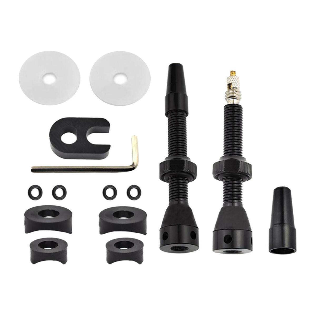 Bicycle Tubeless Presta Valve Tubeless Value   Cycling Accessories Black