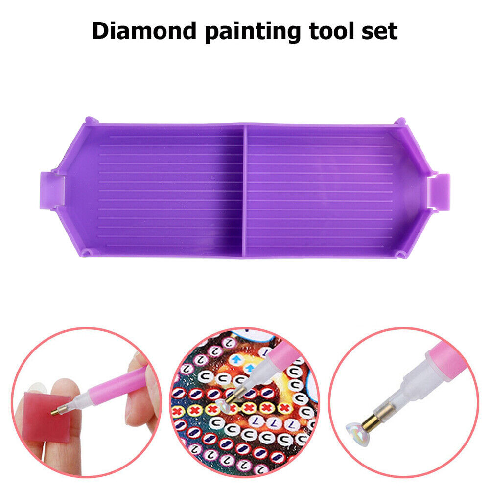 Diamond Painting Bead Sorting Tray Stackable Rhinestone Plate (1pc Purple)