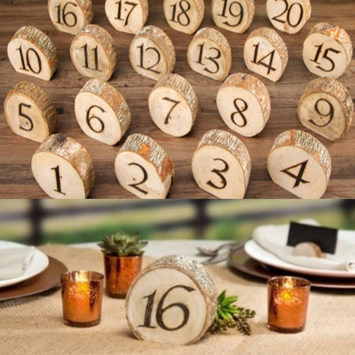 Rustic  Wooden Table  Wedding Birtay Party Centerpieces Decor