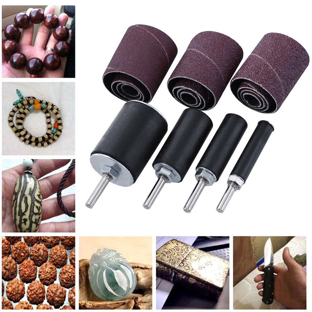 16pcs Grinding Polishing Sanding Sleeve Kit Woodworking Sander Belt Mandrel