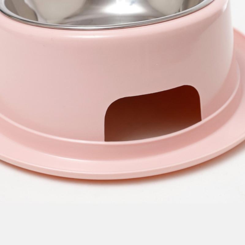 Tilted Angle Bulldog Bowl Pet Feeder Easier to Reach Food Pets Puppy Small Dog