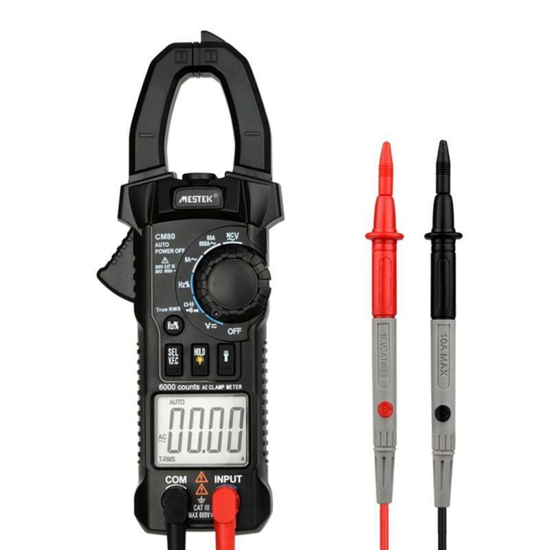 Auto Ranging Digital Clamp Meter TRMS 6000 Counts Measures AC/DC Volt AC Current