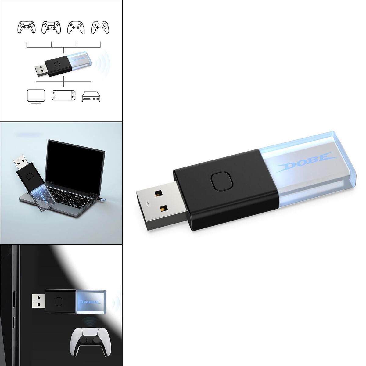 Wireless USB Adapter Video Games Compatible for Android for PS4
