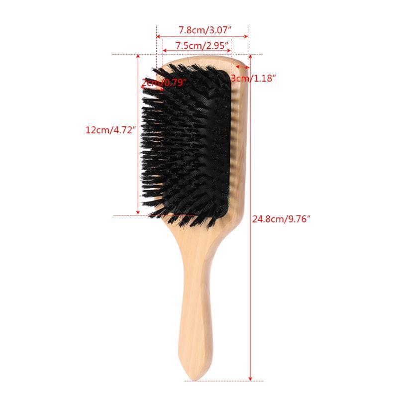 Wooden Handle Hair Vent Brush Bristle Brushes Care SPA Massager Comb Styling
