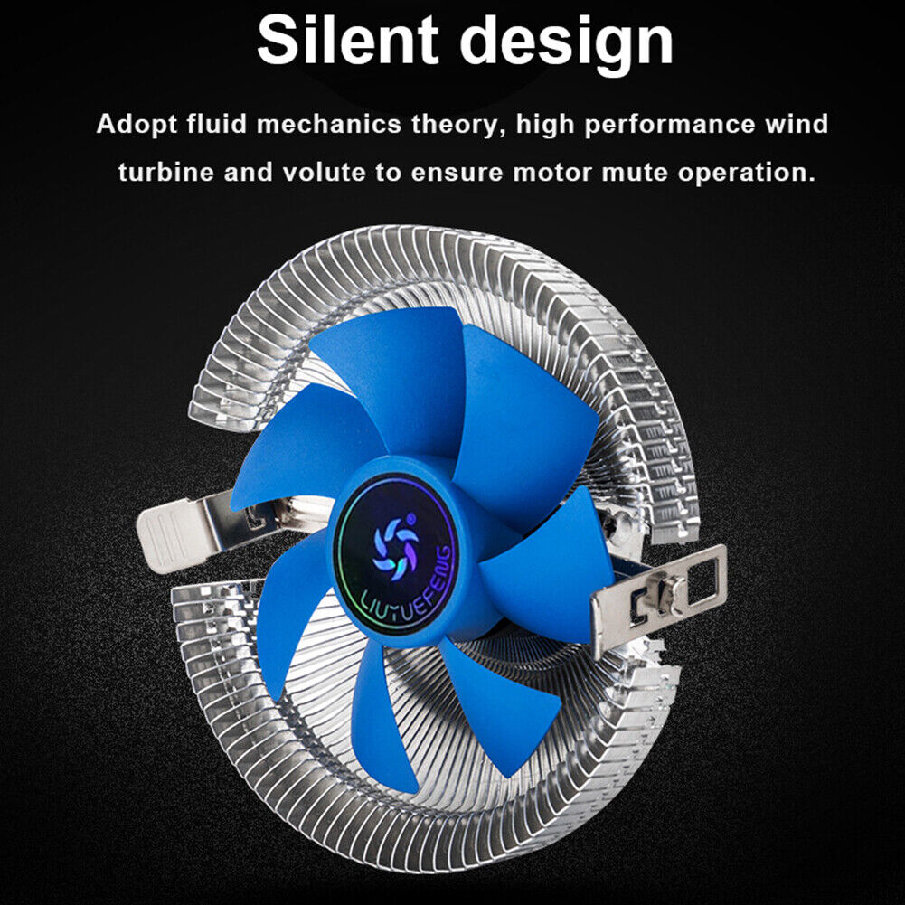 CPU Cooler for LGA 775/1150 1151 3 Pin 1800RPM Fan Cooling Silent Radiator