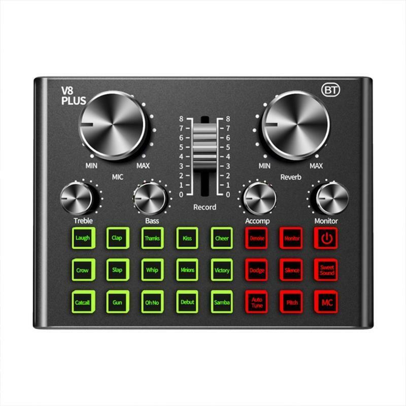 Headset Microphone Webcast Multifunctional Live Sound Card for Live Broadcast