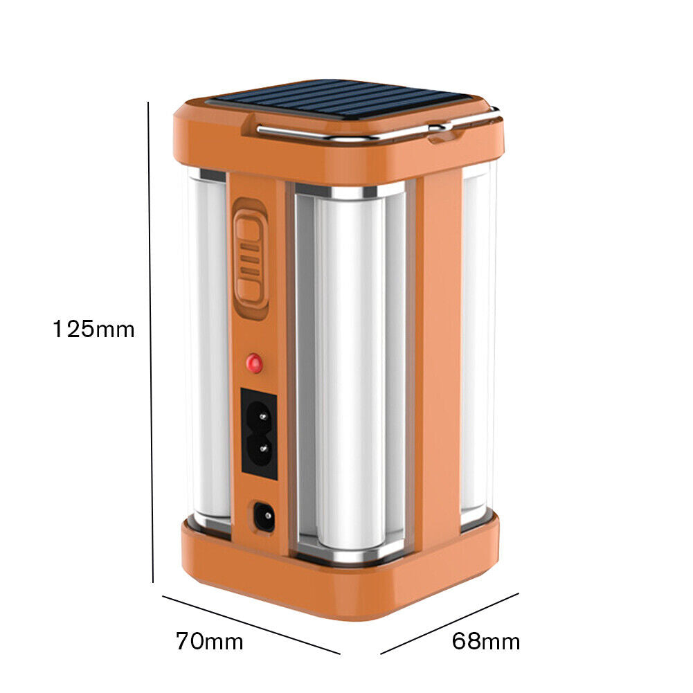 Portable Camping Light Outdoor Solar USB Charging 4 Side Tent Work Lantern