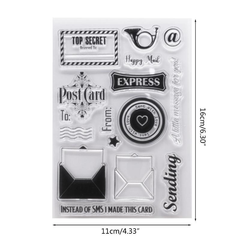 Post Card Silicone Clear Seal Stamp DIY Scrapbooking Embossing Photo Album Decor