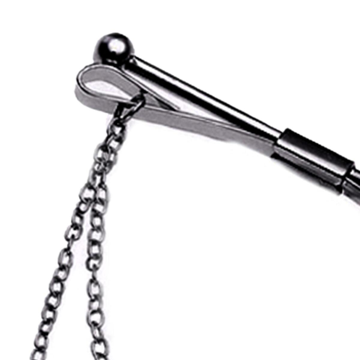 Collar Bar Pin for Men with Chain Necktie Tie Clips for Business Formal